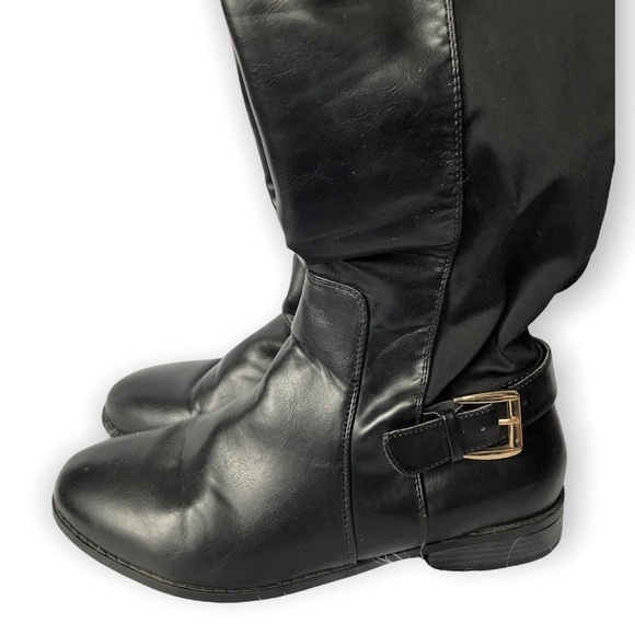 Women’s Boots Size 10 Black Side Zip Knee High Riding Boot - Picture 2 of 8